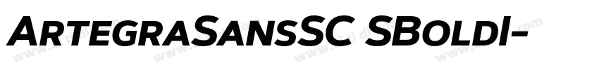 ArtegraSansSC SBoldI字体转换
